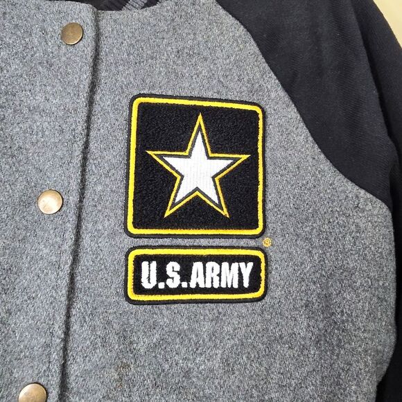 Victorias Secret Pink GRAPHIC US ARMY Bomber Varsity Jacket Coat size XS - Picture 4 of 8